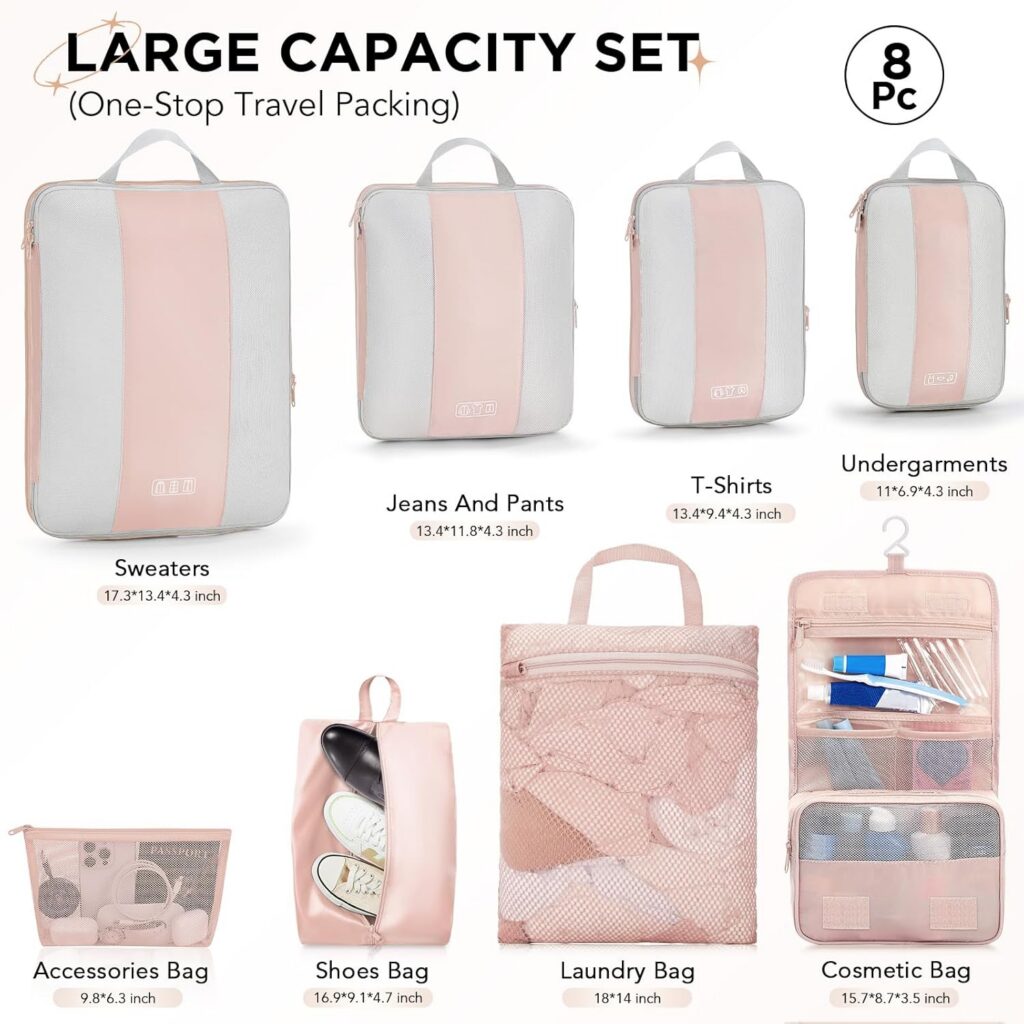 assorted luggage cubes